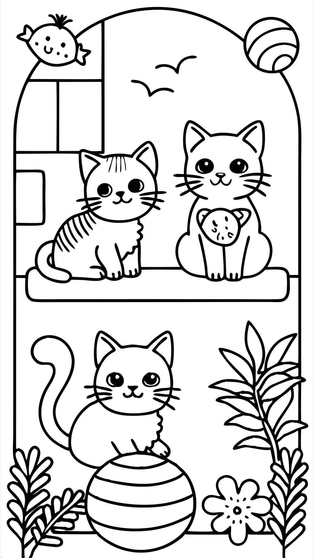 pages à colorier de chat à imprimable